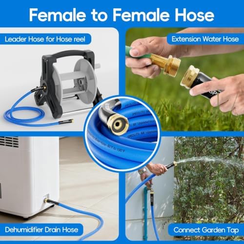 SPECILITE Female to Female Hot/Cold Garden Water Hose 10 ft x 5/8", Blue - Image 5