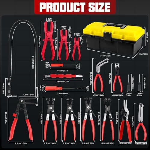 38 PCS Hose Clamp Pliers Set with Fuel Line and Terminal Tools - Image 3