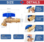VIHOSE 10 Pack Brass Hose Bibb 1/2" MIP X 3/4" MHT Male Thread Valve, Blue - Image 4