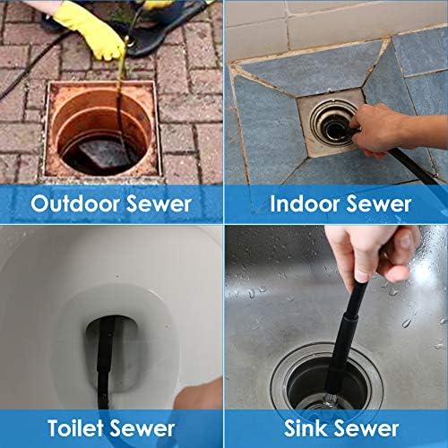 Sewer Jetter Kit for Pressure Washer 50FT, Drain Cleaner Hose 1/4 Inch NPT - Image 3