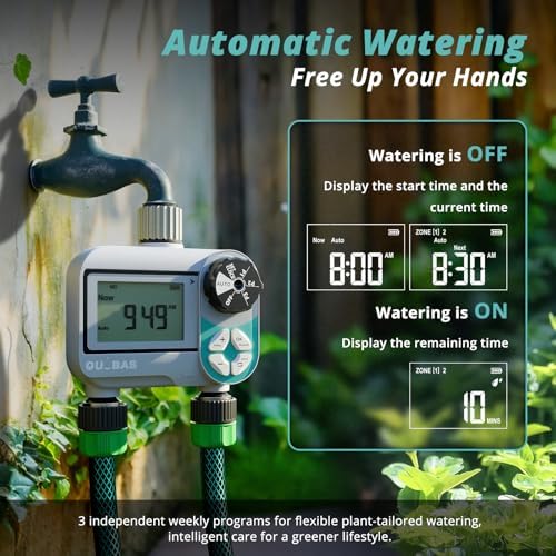 QUOBAS Sprinkler Timer, Weekly Programmable Water Timer for Garden Hose - Image 3