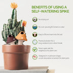 KBCSUN Self Watering Spikes Mushroom Shape, 4 Pack Self Watering Globes Terracotta Plant Watering Stakes for Indoor Plants Accessories Home Decor - Image 4