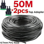 1/4'' Garden Watering Hose 4/7mm PVC Micro Drip Irrigation Pipe Tubing, for Sprinkler Lawn Pot Plant Greenhouse (Color : SPL11-065-50M) - Image 2