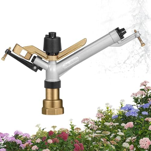 Long Range Sprinkler, 1.5" Lawn Sprinklers, Sprinklers for Yard Large Area Irrigation Watering Spray Gun, Agriculture Farm Irrigation Impact Sprinkler by Unknown
