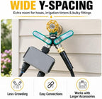 Garden Hose Splitter 2 Way, All-Metal Heavy Duty Water Spigot Splitter,with 3.68" Extra Long Handles, with Dual Shut-Off Valves, High Flow 3/4" GHT Outdoor Faucet Adapter,Green - Image 7