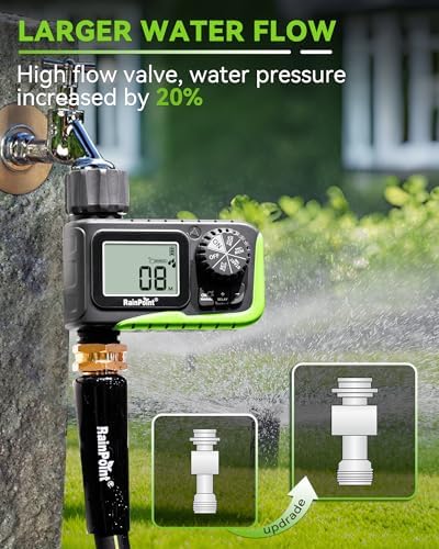 RAINPOINT Sprinkler Timer, Water Timer for Garden Hose, Garden Hose Timers for Watering, Irrigation with Manual Watering/Rain Delay for Outdoor Lawn & Yard - Image 6