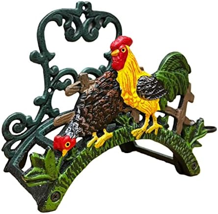 Cast Iron Heavy Duty Wall Mount Hose Hanger, Solid Metal Sturdy Decorative Water Hose Rack/Organizer, Easy to Install and Hold Up to 50/75/100 ft by DecorGarden