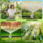 Tioncy 4 Pack Metal Lawn Sprinklers with Adjustable Brass Nozzle, Grey - Image 7