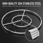 Skyflame 24-Inch Round Stainless Steel Fire Pit Jet Burner Ring - Image 5