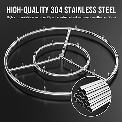 Skyflame 24-Inch Round Stainless Steel Fire Pit Jet Burner Ring - Image 5