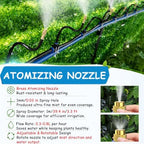 Drip Irrigation System for Garden Watering, Flexible 360° Adjustable Spray Direction, Swivel Brass Nozzle, 16.4 ft (5m) Hose for Raised Bed - Image 5