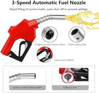 3/4" Diesel Fuel Hose Reel 50ft 300 PSI Retractable Heavy Duty Hose for Kerosene Spring Driven Auto Swivel Fuel Pump Transfer Hose with Nozzle Refueling for Service Truck Tank Boats Air Vehicle - Image 4