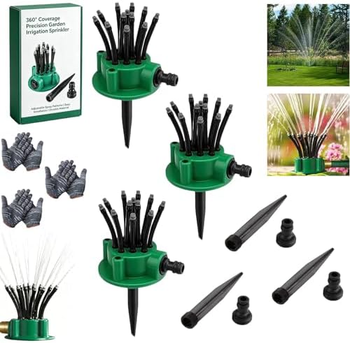 360° Precision Garden Irrigation Sprinkler, Wide Coverage, Multifunctional Automatic Rotating Sprinkler, Flexible Design Above-Ground Garden Sprinkler Irrigation System by Unknown