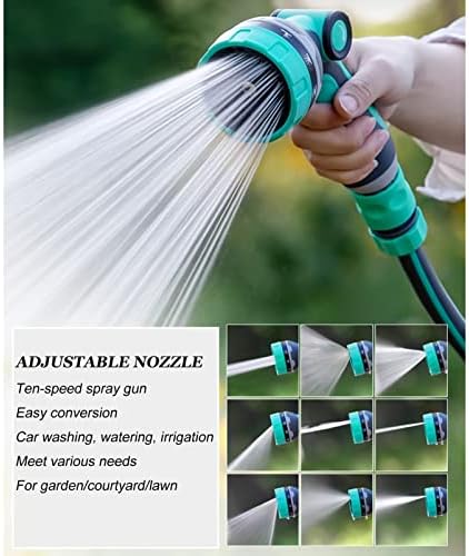 Retractable Garden Hose Reel with 1/2-Inch Hose, Wall Mounted/Portable Tote Hose Reel Holder Water Pipe Rack, Includes Heavy-Duty Hoses &Storage Shelf and Nozzles, for Gardening Car Cleaning Waterin - Image 5