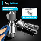 3/4" Cleaning Nozzle, 360° Rotating Spray Nozzle, 304 Stainless Steel Washing Nozzle, 50L/Min Flow High Pressure Continuous Rotary Washer Nozzle for Barrel Tank Cleaning - Image 6