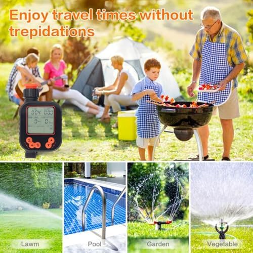 Sprinkler Timer 1 Zone, G3/4 Female Thread Programmable Faucet Timer, Garden Hose Water Timer for Lawn, Potting Drip Irrigation, Yard, Outdoor, Automatic Watering Controller - Image 4