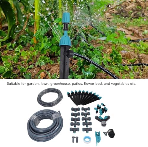 Automatic Watering System Kit for Garden and Greenhouse, 10m Drip Irrigation with 3 Modes, Adjustable Nozzles and Drippers, 12mm 6mm PE PVC Tubing, for Raised Bed Yard Lawn P - Image 4