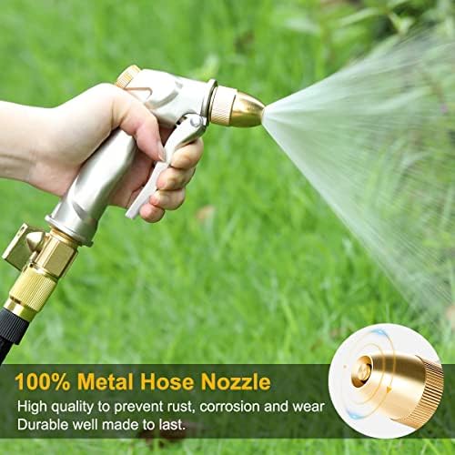 FANHAO 100% Metal Garden Hose Nozzle Heavy Duty, Leakproof, High Pressure - Image 2