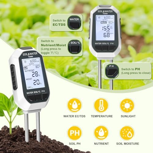 Moisture Meter for Plants,7-in-1 Digital Soil Tester Kit - Image 2