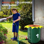 Portable Water Storage Tank, Portable Foldable Rainwater Collection System with Spigot Water Storage Container & Top Mesh, Portable Rain Barrels to Collect Rainwater from Gutter for Garden Lawn(264 Ga - Image 2