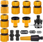 22/31 Pcs Garden Hose Connector Set Connector End 3 Tap Extender Hose Quick Connectors Repair Joint Pipe Irrigation Accessories(22 Pcs) by Unknown