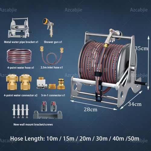 Stainless Steel Wall Mounted Floor Standing Hose Reel B-10mHose - Image 2