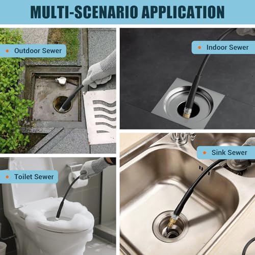 Sewer Jetter Kit for Pressure Washer, 50FT 5800PSI Drain Jetter Hose Kit - Image 6