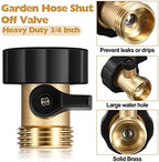Tudomro 12 Pack Garden Hose Shut Off Valve Durable Heavy 3/4 Brass Shut Off Valve for Garden Hose with Extra Pressure Washer Water for Household Cleaning - Image 4