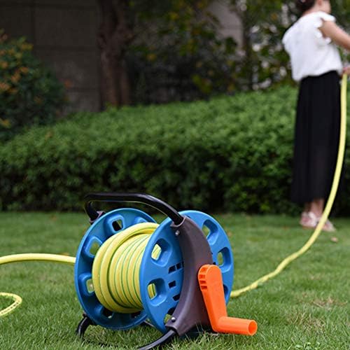 Portable Garden Hose Reel Cart, Heavy Duty Steel Frame and 10in Wheels, Freestanding Outdoor Water Pipe Storage Organizer for Lawn Yard Planting - Image 2