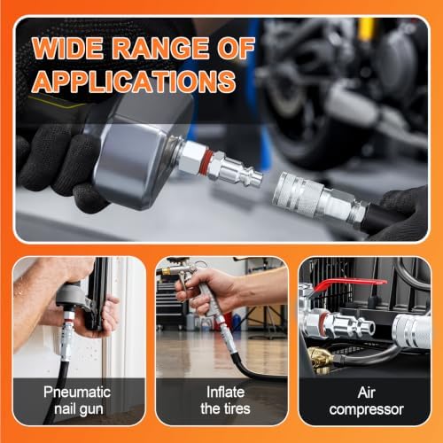 GASHER 1/4-Inch NPT Male Industrial Air Plug, Pneumatic Plugs 300PSI (50-Pack) - Image 6