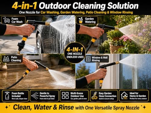2-in-1 Foam & Direct Spray Hose Nozzle, Detachable Foam Bottle, 2 Pack - Image 4