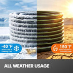 Flexible Rubber Garden Hose 50ft, 5/8" Hybrid Rubber Hose Heavy Duty - Image 2