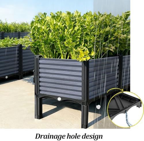 Raised Garden Bed Kit, Outdoor Planter Boxes, Elevated Above Ground Garden Bed, Standing Narrow Plant Stand with Drainage Holes for Vegetables, Fruits, Flower, Herbs(Medium) - Image 5