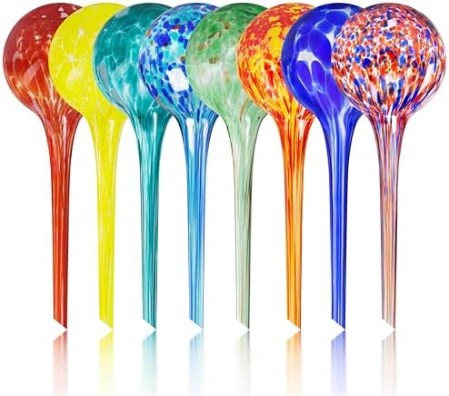 Plant Watering Globes Set of 8, Large - Glass Self Watering Globes by MissionGallery