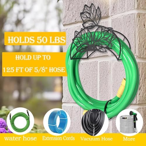 Monstera Leaf Garden Hose Holder Wall Mount Heavy Duty Hose Hanger125'5/8" - Image 5