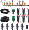 82FT Drip Irrigation System Automatic Micro Drip Kit with 1/2 and 1/4 inch Irrigation Tubing Hose Adjustable Nozzle Sparkle Garden Watering System for Flower, Potted Plants, Vegetable, Greenhouse by Rosrive