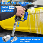 3/8 Inch NPT Pressure Washer Adapter Set, Quick Connector 12-Piece - Image 3