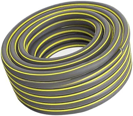 Heavy Duty Rubber Water Hose Drinking Water Safe Flexible Garden Hose for Outdoor Lawn Irrigation and Pet Washing Gray-4-points 40m by Unknown
