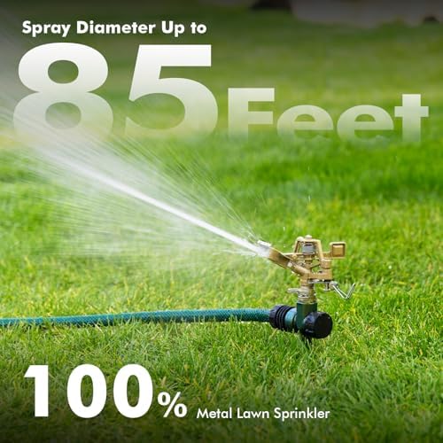 RESTMO 3 Pack All-Metal Impact Sprinkler Head on Sturdy Spike Base - Image 4