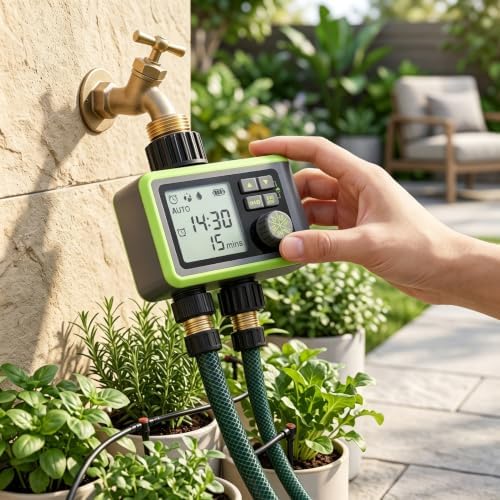 2 Zone Sprinkler Timer Brass Inlet Outlets - Image 3