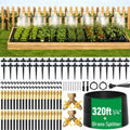 Bluepro 320FT Drip Irrigation System with Brass Splitter & Copper Nozzles by Bluepro