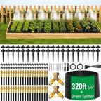 Bluepro 320FT Drip Irrigation System with Brass Splitter & Copper Nozzles by Bluepro