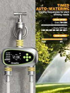 Water Timer for Garden Hose - 2 Zone Sprinkler Controller with Soil Moisture Sensor, Rain Delay & Brass Inlet Programmable Hose Timer, Automatic Drip Irrigation System for Yard Lawn Greenhouse - Image 3