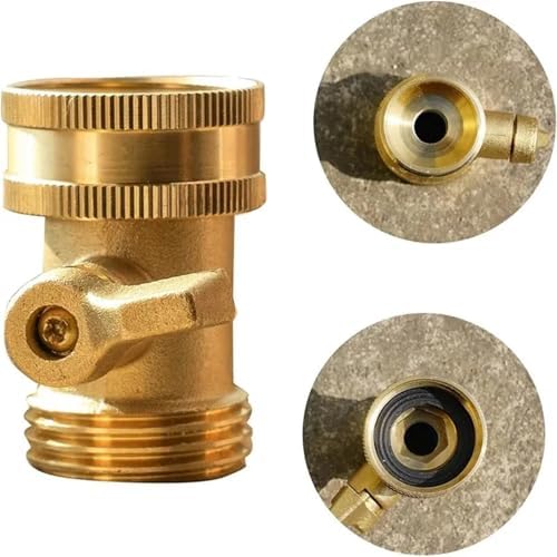 Brass Garden Hose Shut Off Valve, Heavy Duty 3/4 Inch Solid with 4 Extra Rubber Washers(4 PCS (EU Standard)) - Image 2