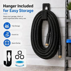 Garden Hose, Non-Expandable Water Hose with 10 Function Hose Nozzle, Lightweight Flexible Garden Hose, Kink & Tangle Free, Rust Proof Fittings for Yard, Lawn, Garden Watering (100FT) - Image 4