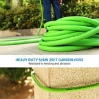 DEWENWILS Garden Hose 50 ft x 5/8", Water Hose with Swivel Handle, Heavy Duty, Lightweight, Flexible Hose for Plants, Car, Yard, 3/4 Inch Solid Fittings, Drinking Water Safe HHGH50A1 - Image 3