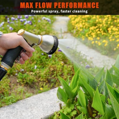Besiter Garden Hose Nozzle Sprayer, Heavy Duty Metal Water Hose Nozzle - Image 6