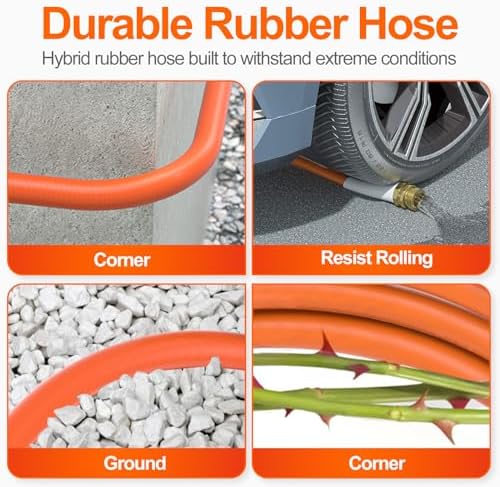 Heavy Duty Garden Hose 50 ft x 5/8 in, Flexible & Lightweight - Image 5