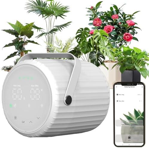Automatic Plant Watering System Kit with Pump, Drip Irrigation and Sprayer for 5+ Potted Plants, APP Voice Control, Programmable Timer, LED Touch Screen (White) - Image 4