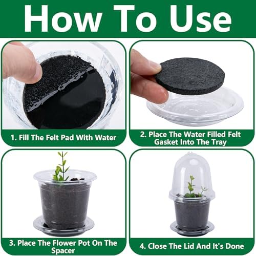 EBaokuup 20 Pack Self Watering Seed Starter Pot, 3 Inch Automatic Watering Plant Nursery Pots with Humidity Dome, Self Watering Nursery Pots for Potted Plants Seed Germination - Image 4
